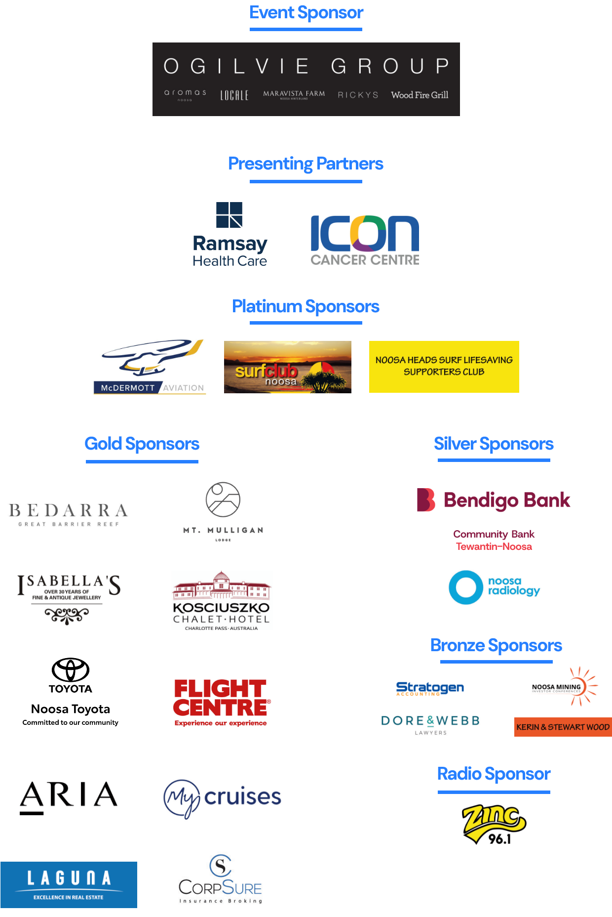 Sponsor and partner logos for 2024