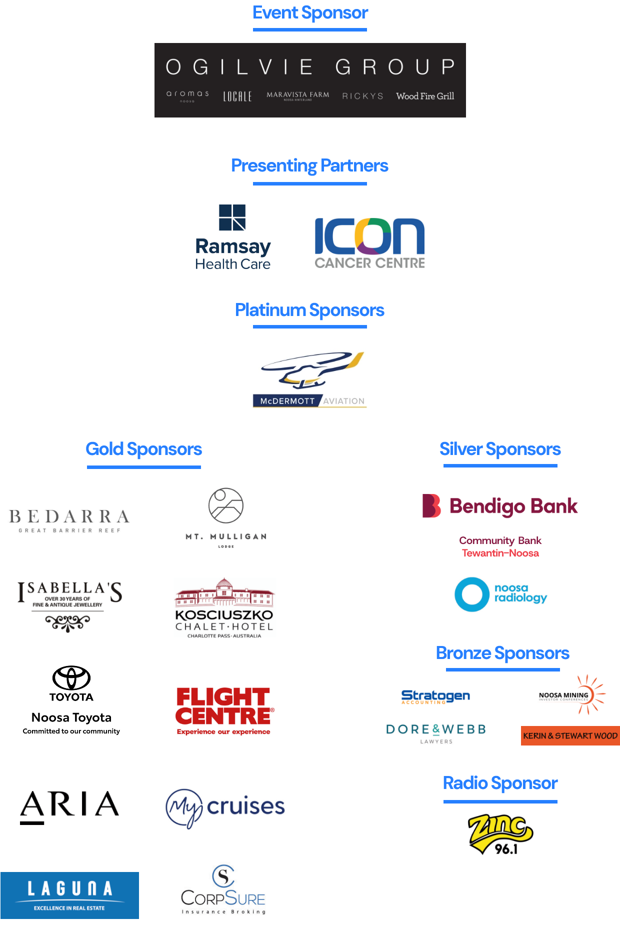 Sponsor and partner logos for 2024